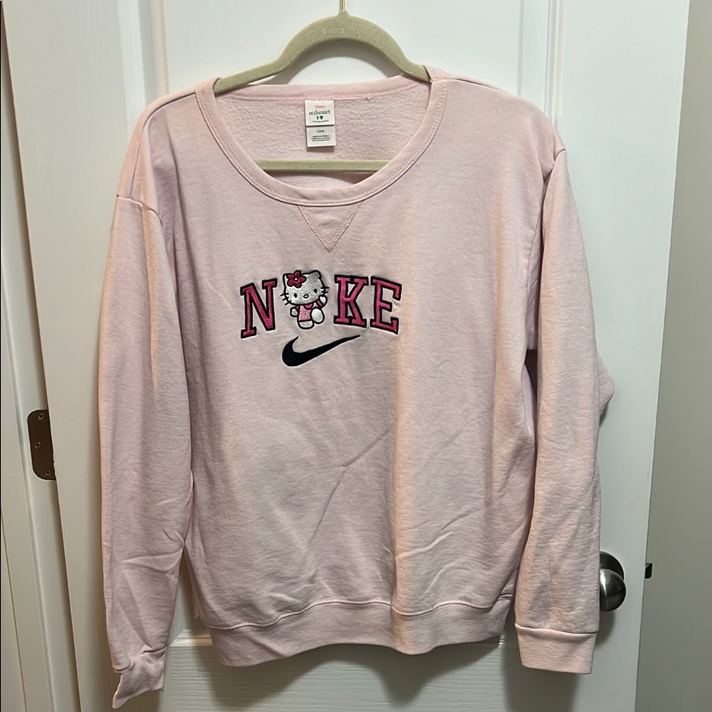 Embroidered Nike Hello Kitty Pink Women’s Sweatshirt